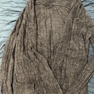 Barefoot Dreams Brown Cable Knit Cardigan Sweater